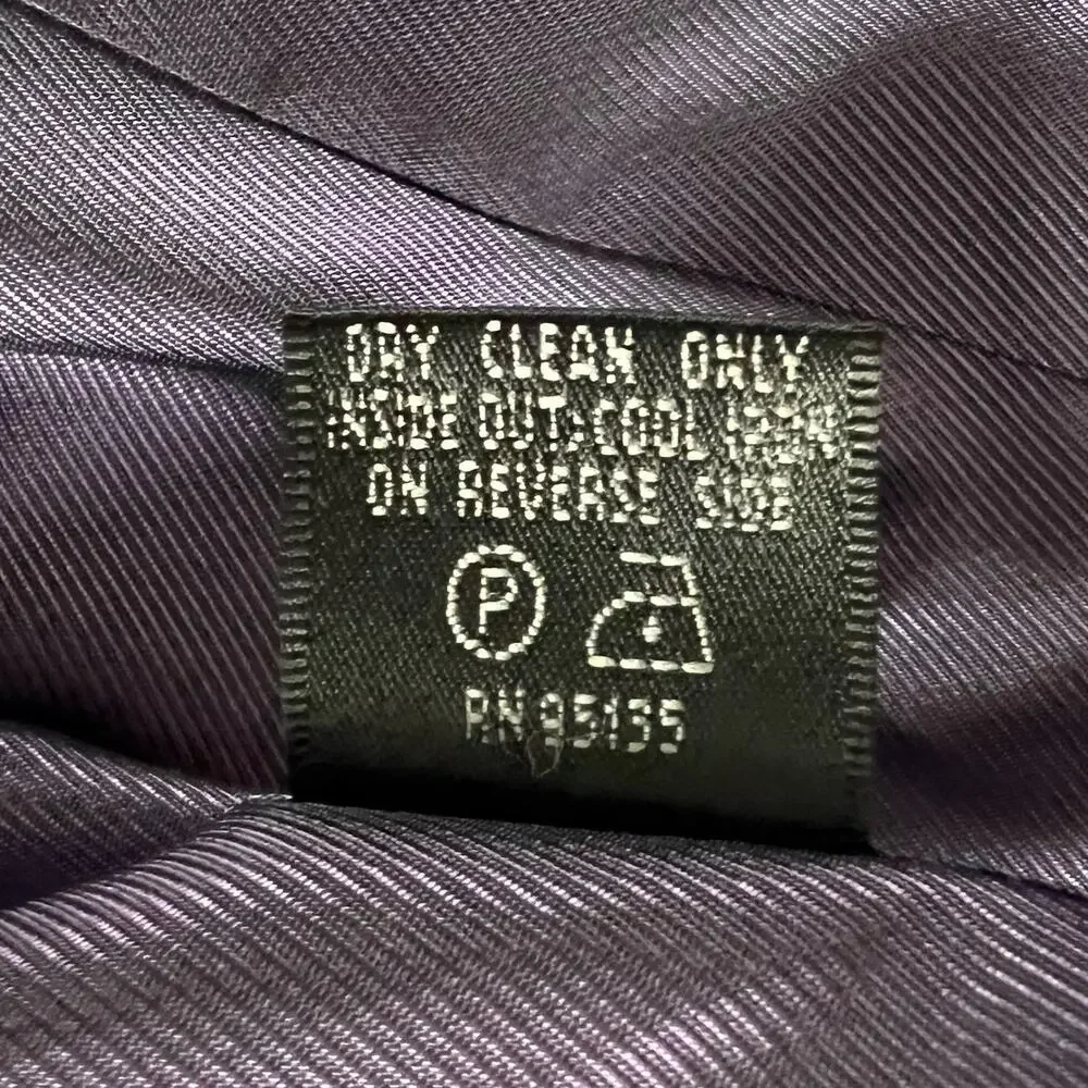 Lafayette 148 New York Velvet Paisley Blazer 12 | Purple Lined Y2K Glam Jacket - Picture 11 of 12